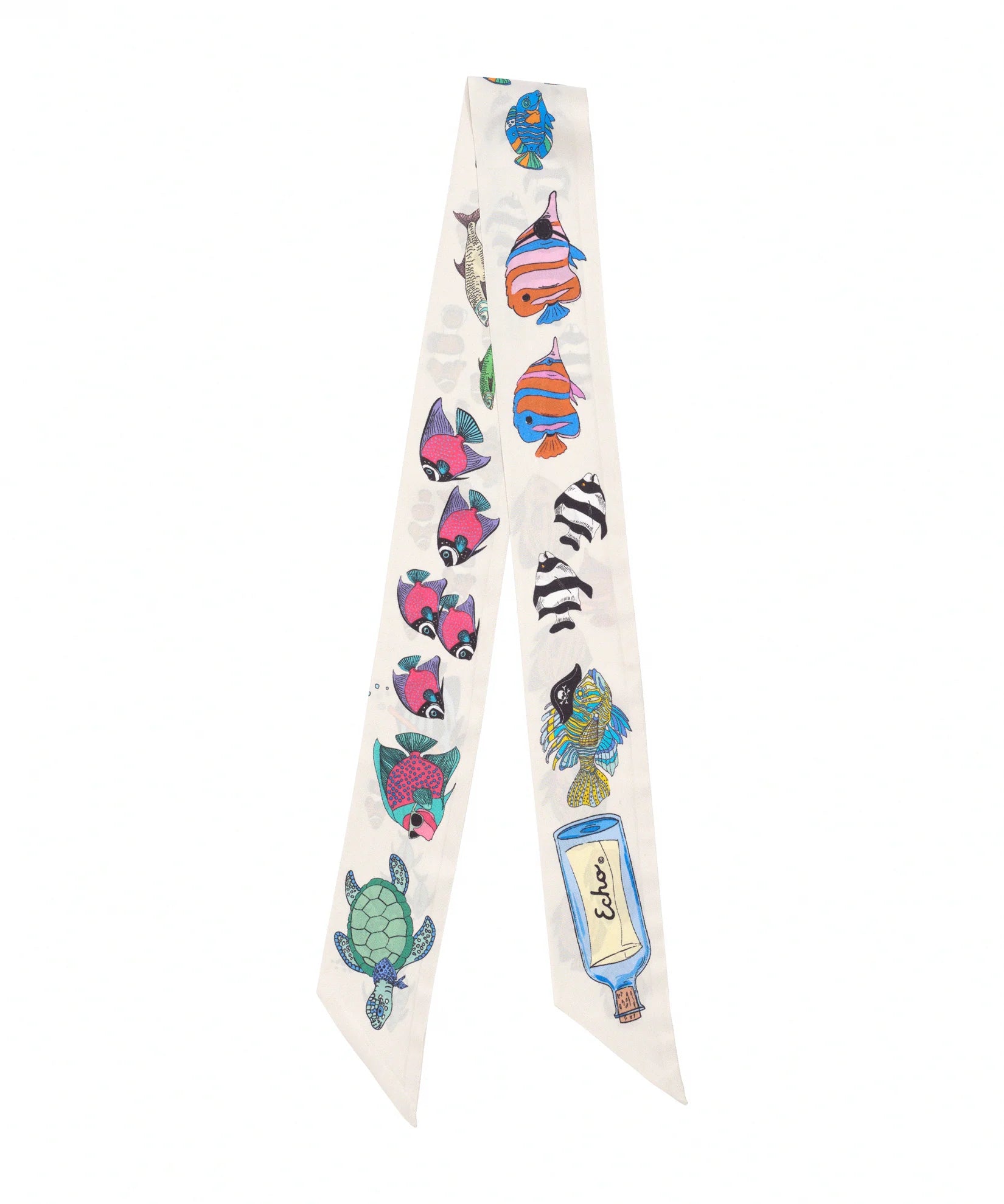 Lost At Sea Silk Ribbon Scarf - Multi