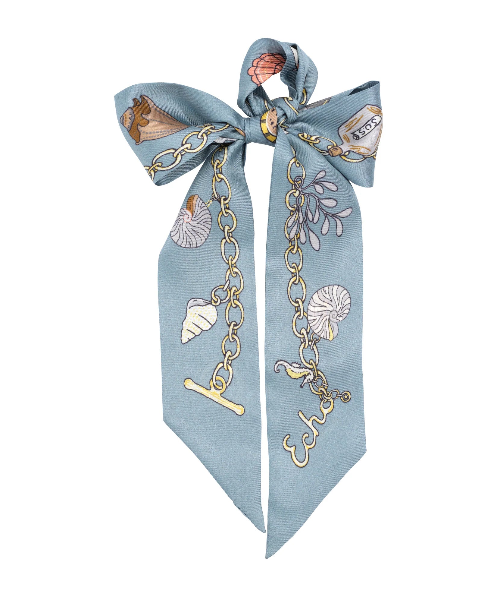 Charmed Life Silk Ribbon Scarf - Blue Shadow