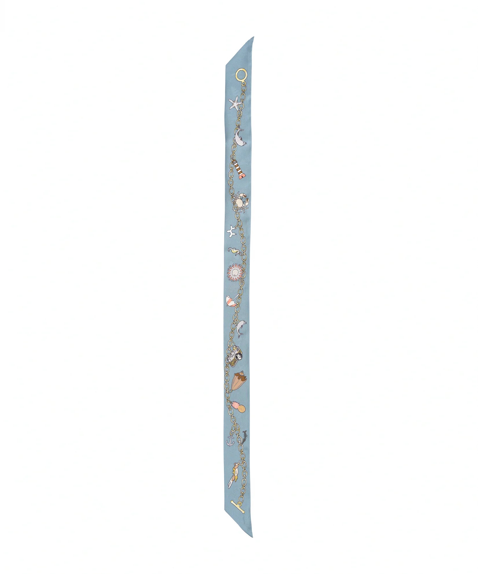 Charmed Life Silk Ribbon Scarf - Blue Shadow