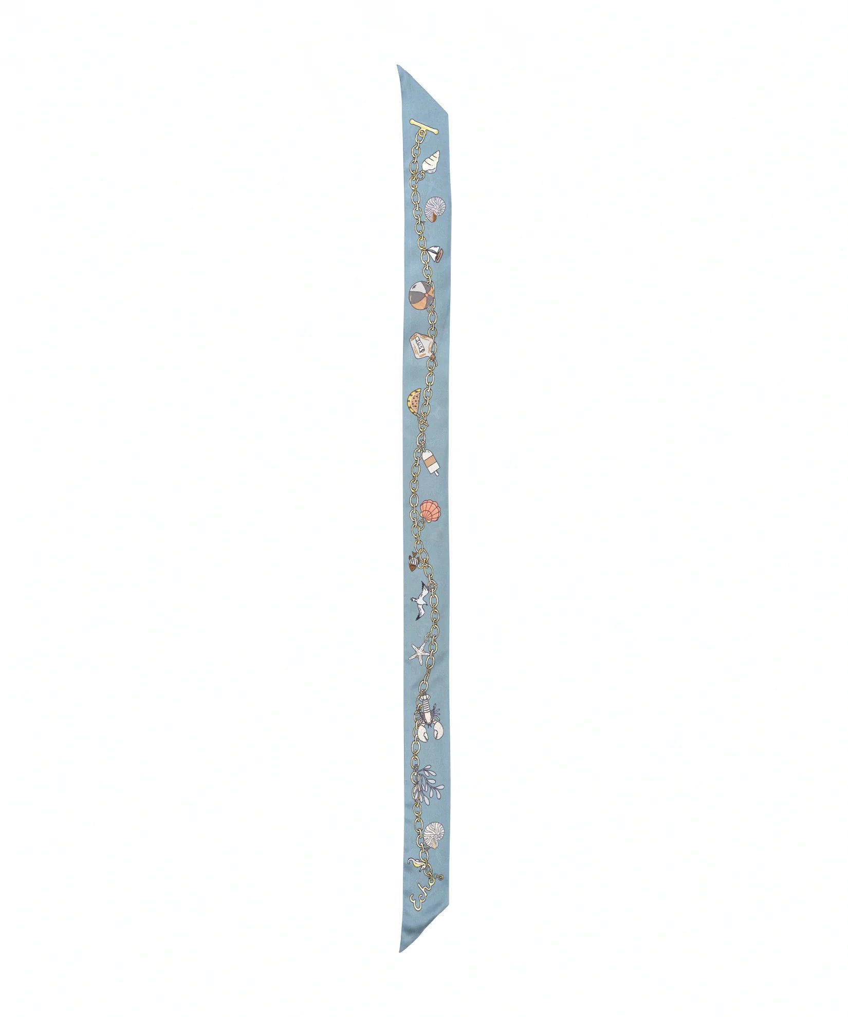 Charmed Life Silk Ribbon Scarf - Blue Shadow
