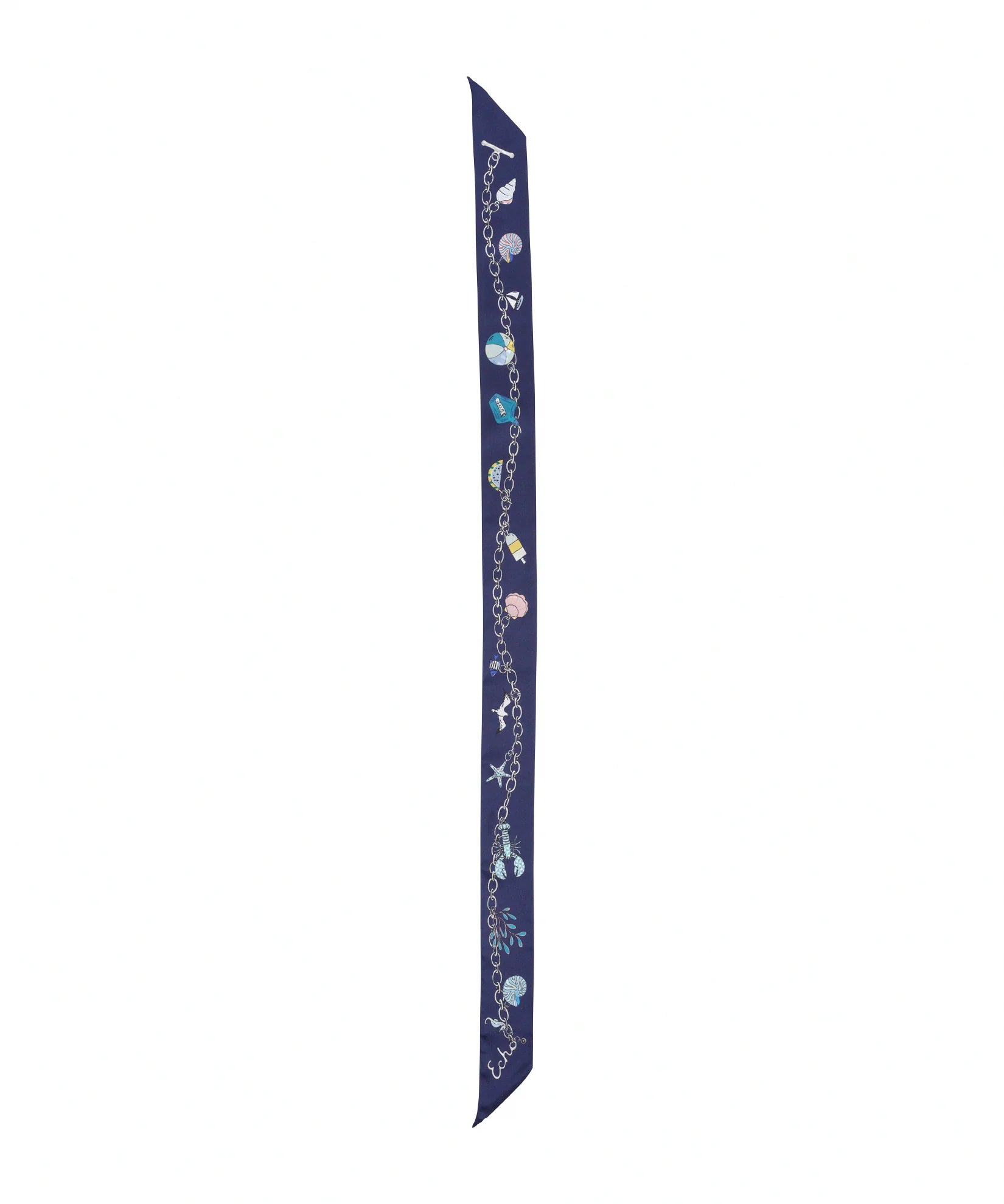 Charmed Life Silk Ribbon Scarf - Navy