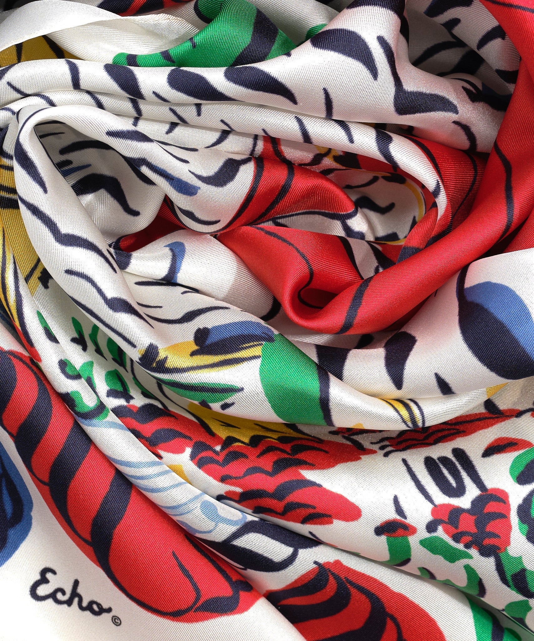 Sail Away 35" Silk Square Scarf - Multi