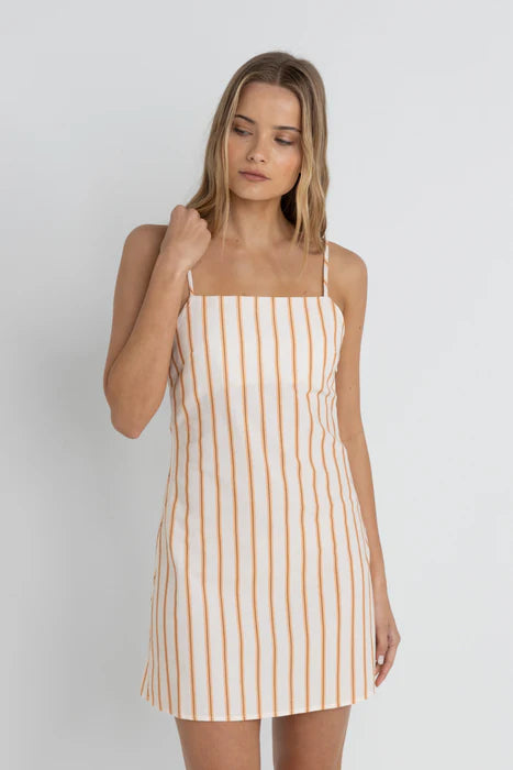 Tide Stripe Mini Dress - Natural