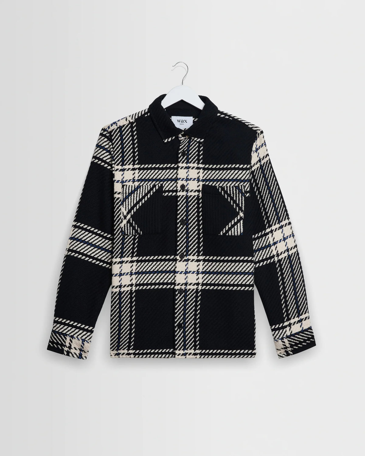 Whiting - Black And Ecru Oversize Grid Check Overshirt