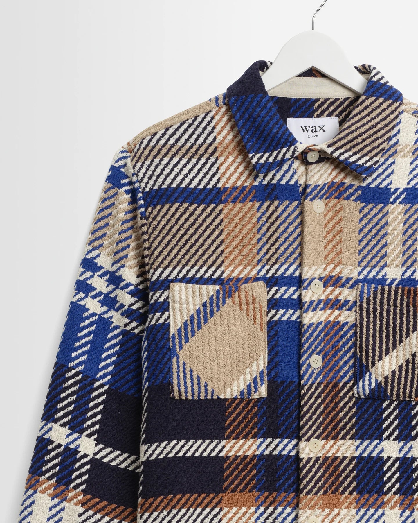 Whiting - Blue And Tan Bold Check Overshirt
