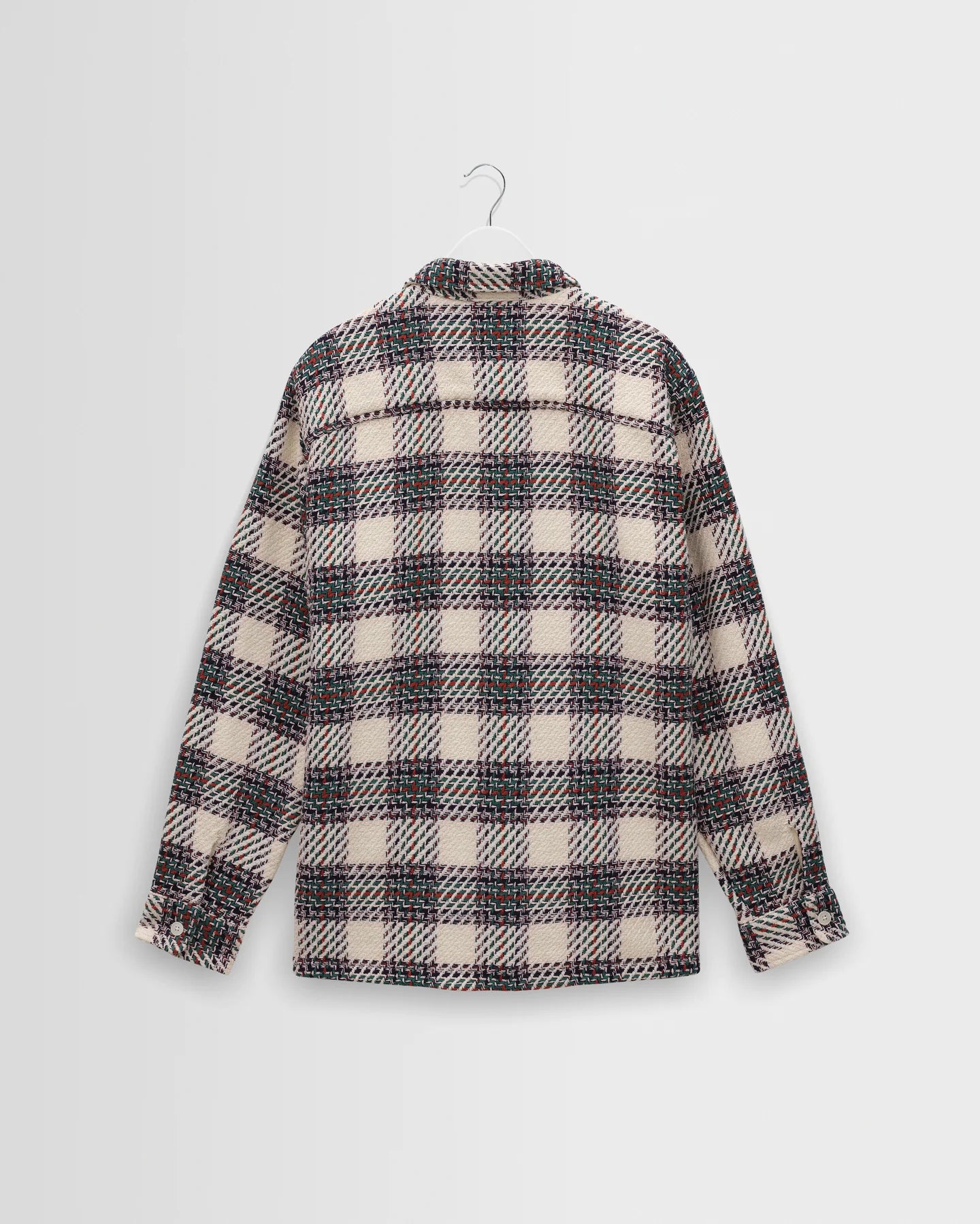 Whiting - Ecru And Green Hutton Check Overshirt
