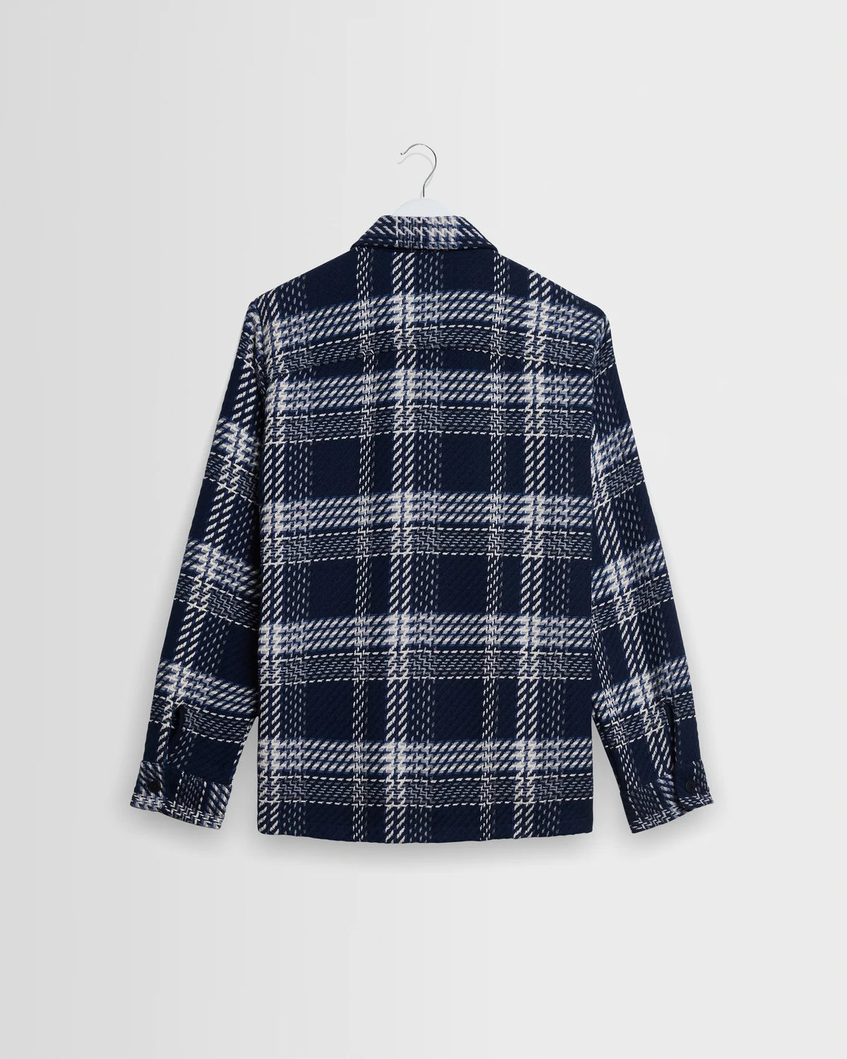 Whiting - Navy And Ecru Plaid Weave Check Overshirt