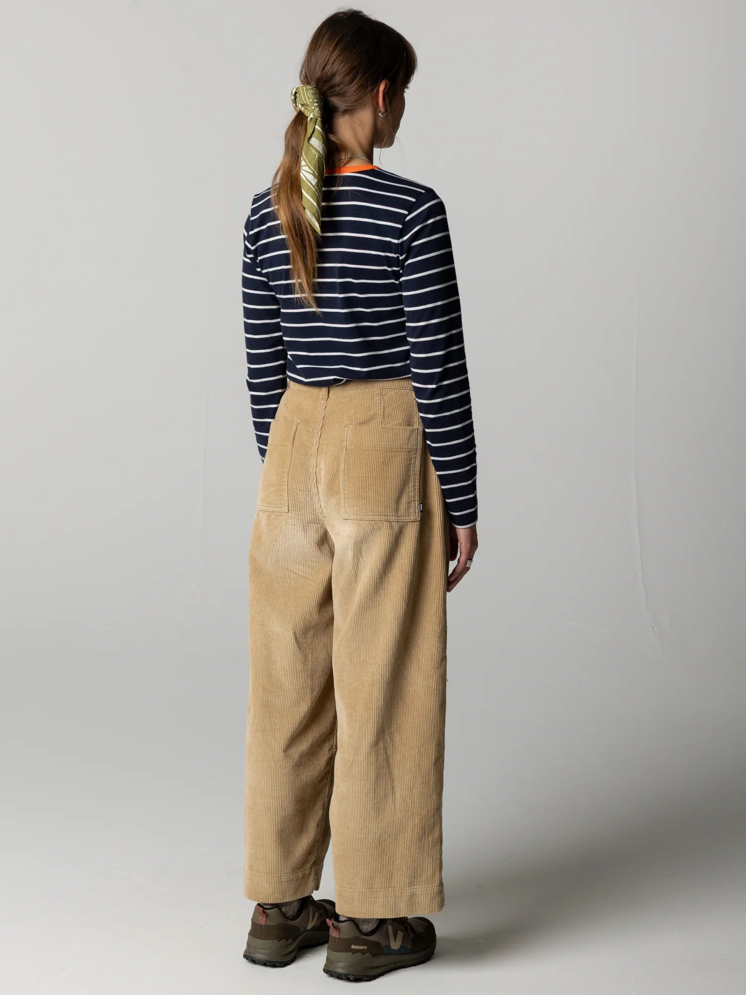 Women's Eldon Long Sleeve T-Shirt - Navy/Ecru/Flame