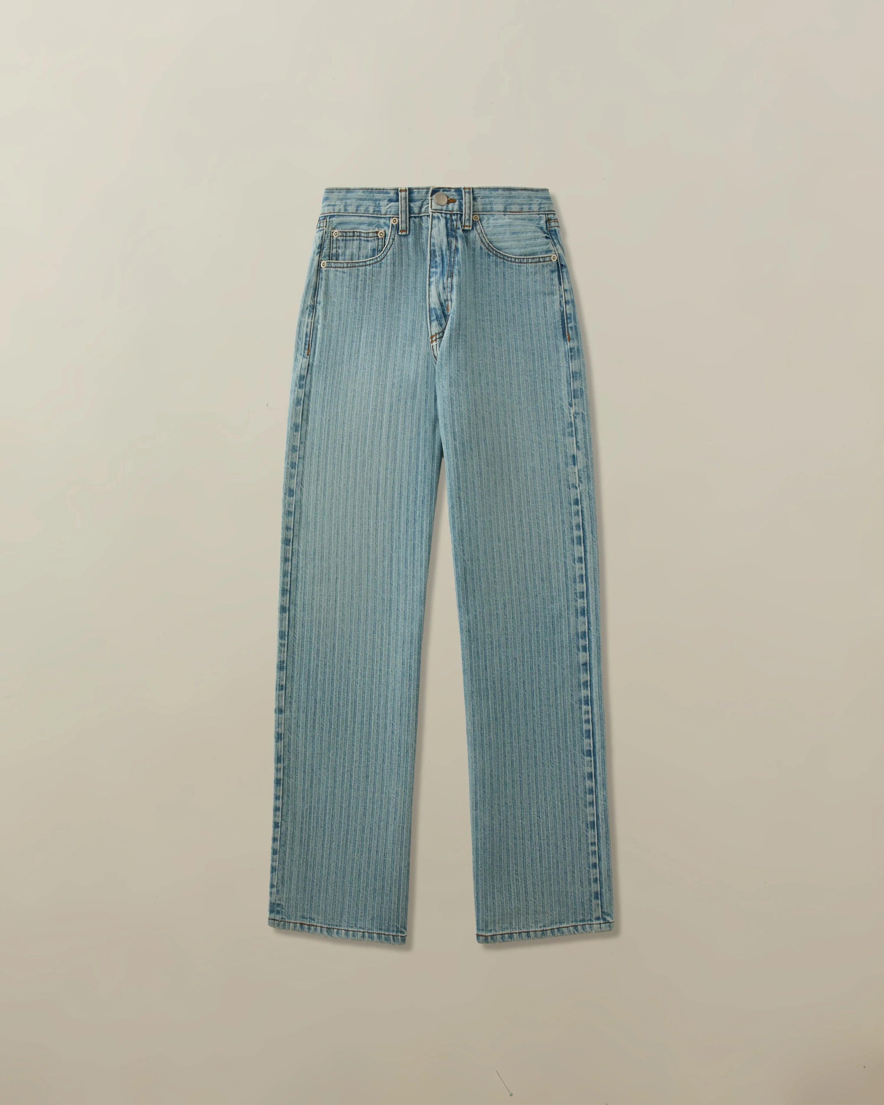 Women's Aiden Jean in Japanese Herringbone Selvedge - Faded Blue