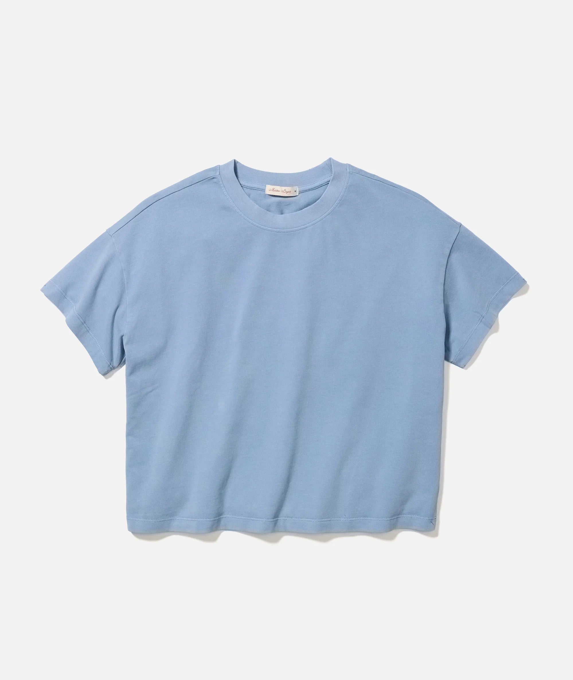 Luxe Jersey Crew Tee - Coastal Blue