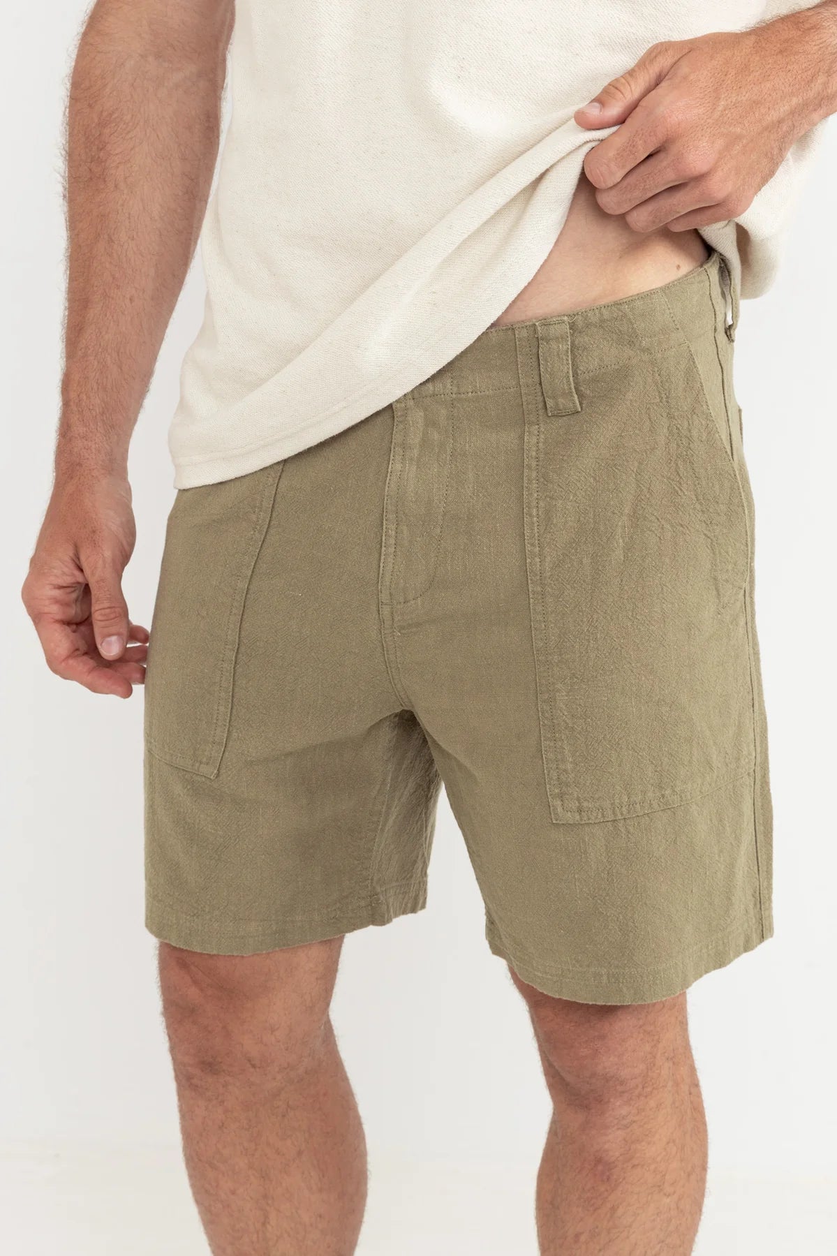 Worn Path Textured Linen Short