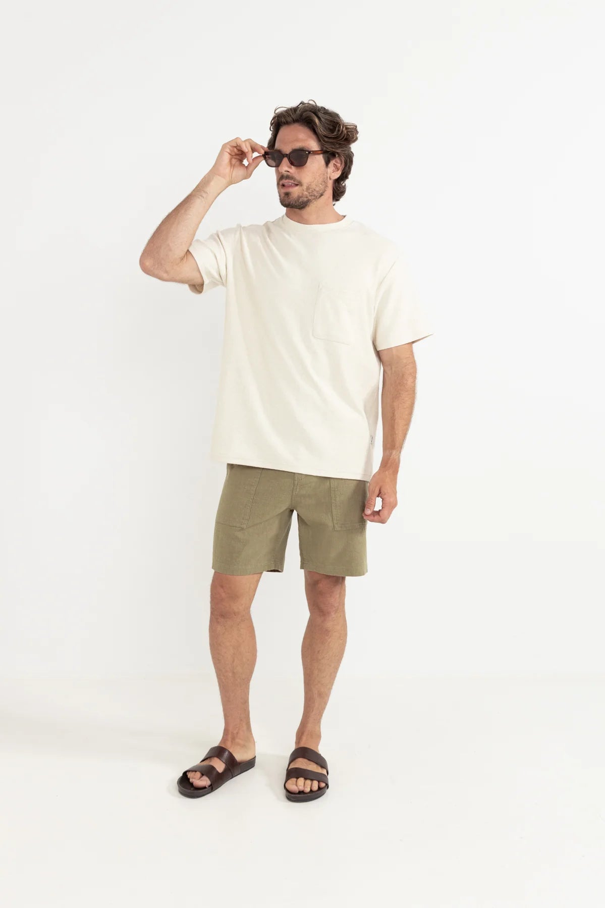 Worn Path Textured Linen Short