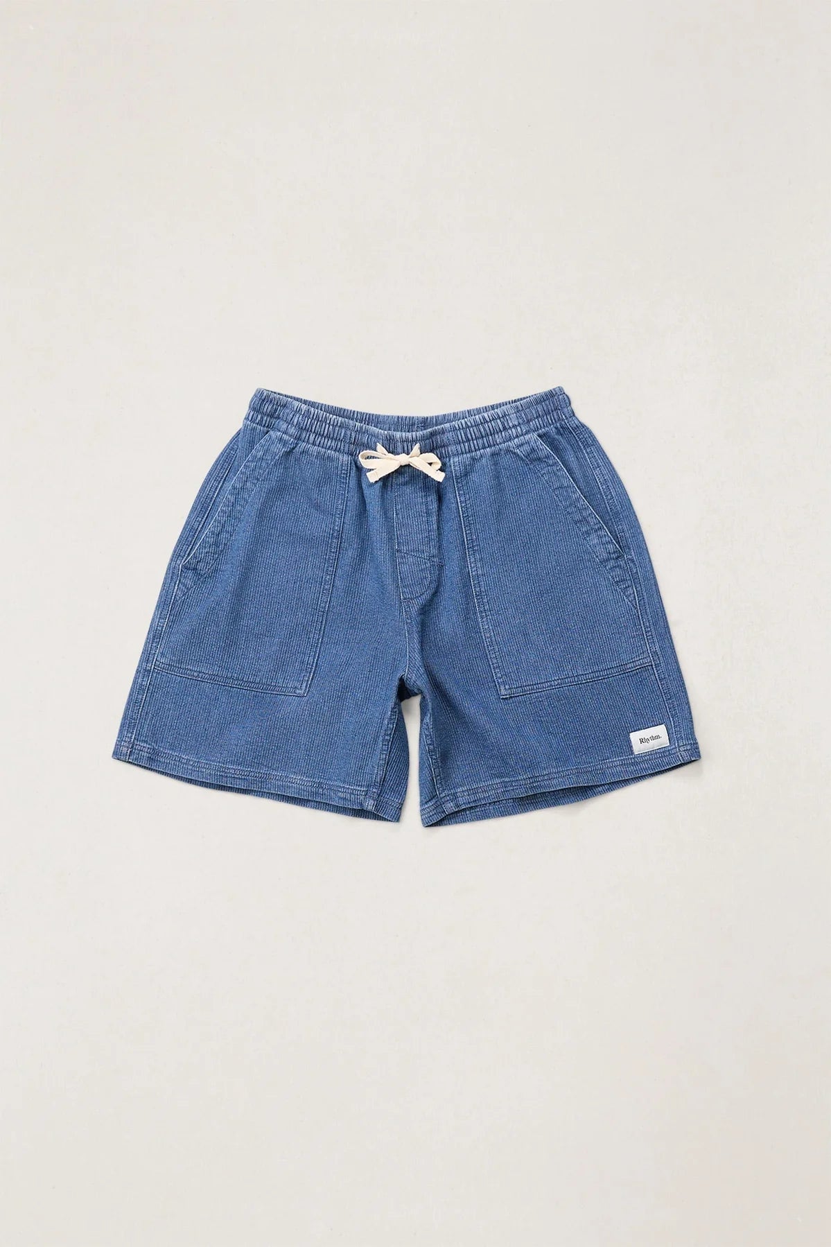 Textured Wale Short - Washed Indigo