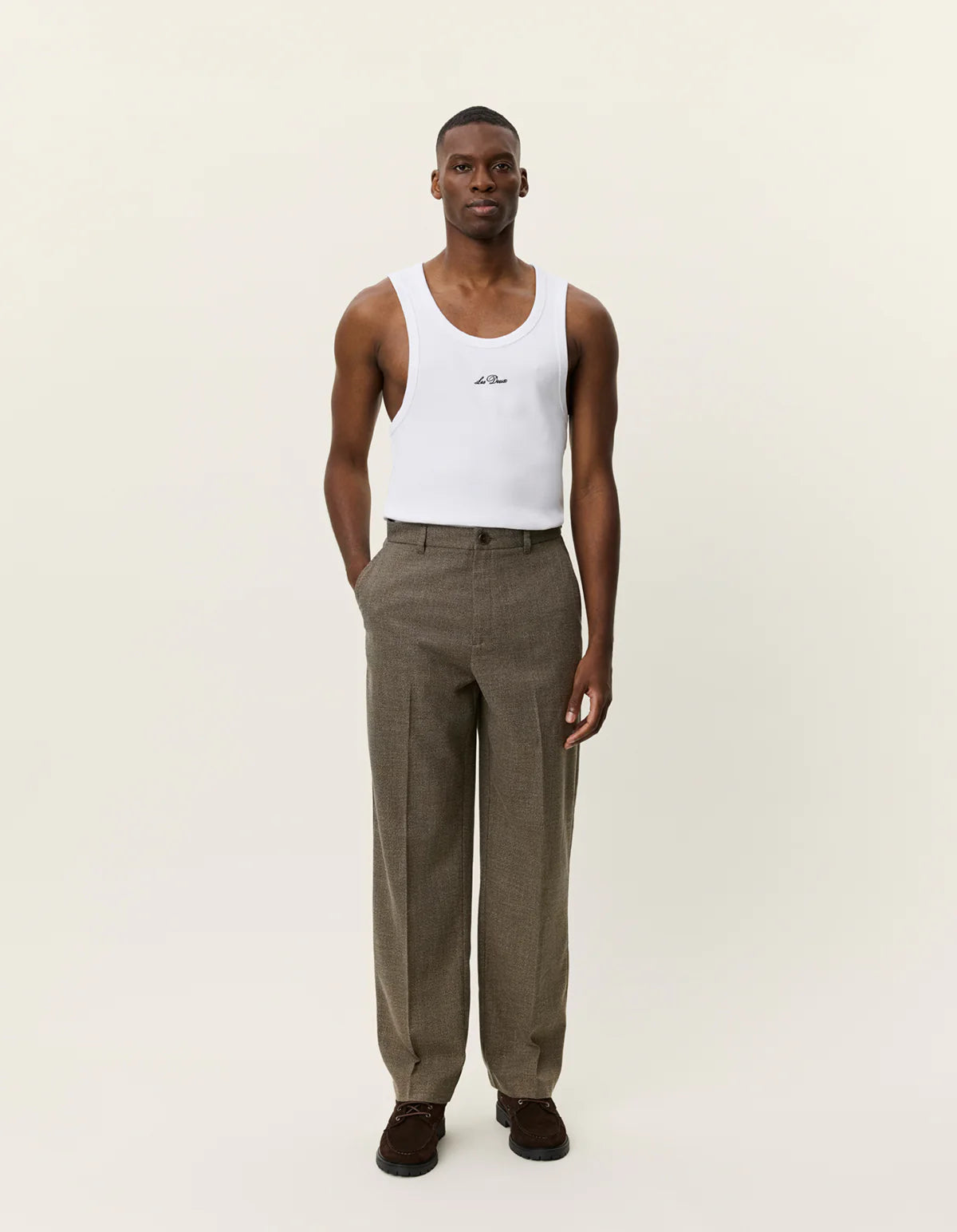 Randall Melange Suit Pants - Teak Brown