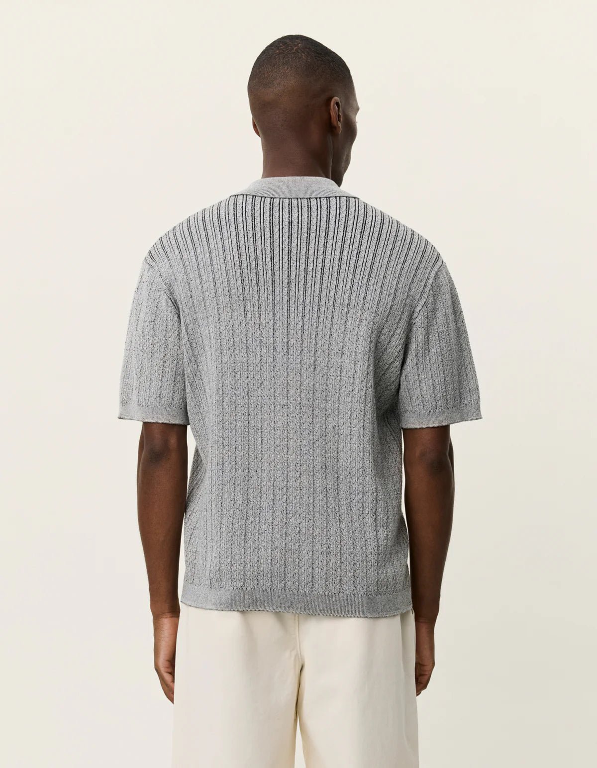 Evan Knitted Shirt - Grey Melange