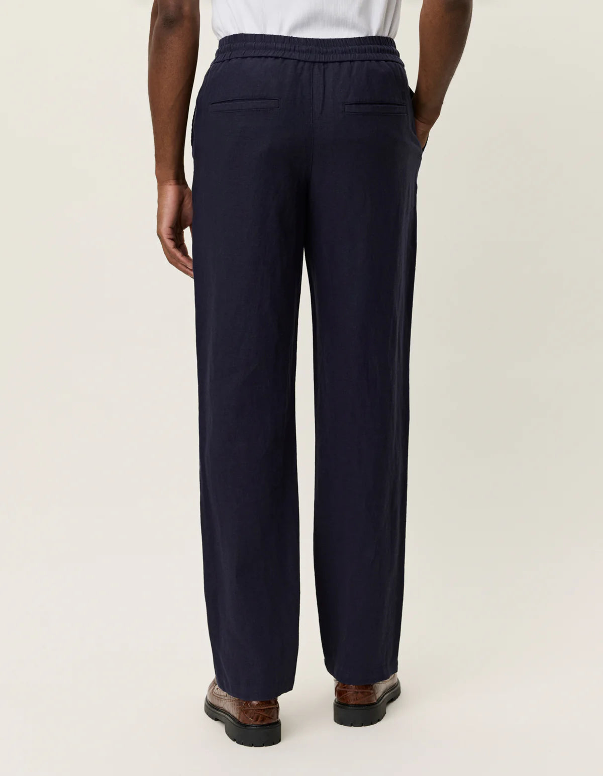 Patrick Linen Pants - Dark Navy