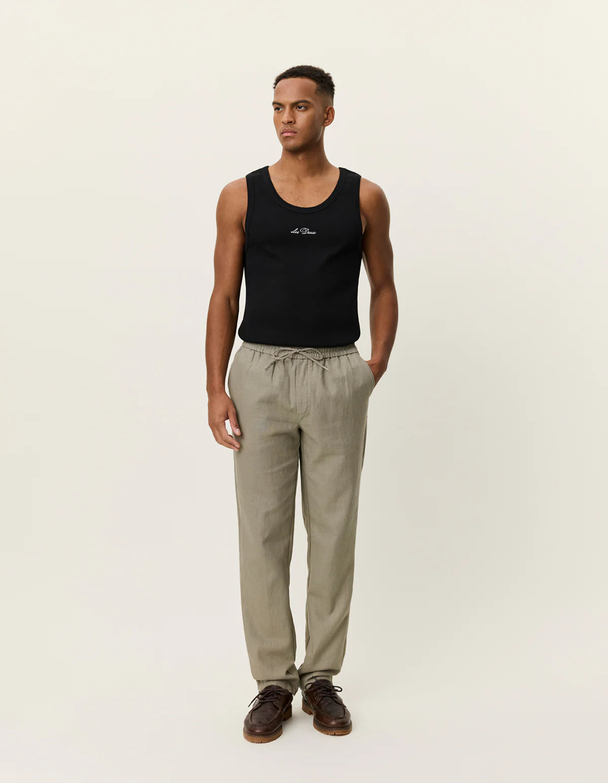 Patrick Linen Pants - Laurel Oak Sand