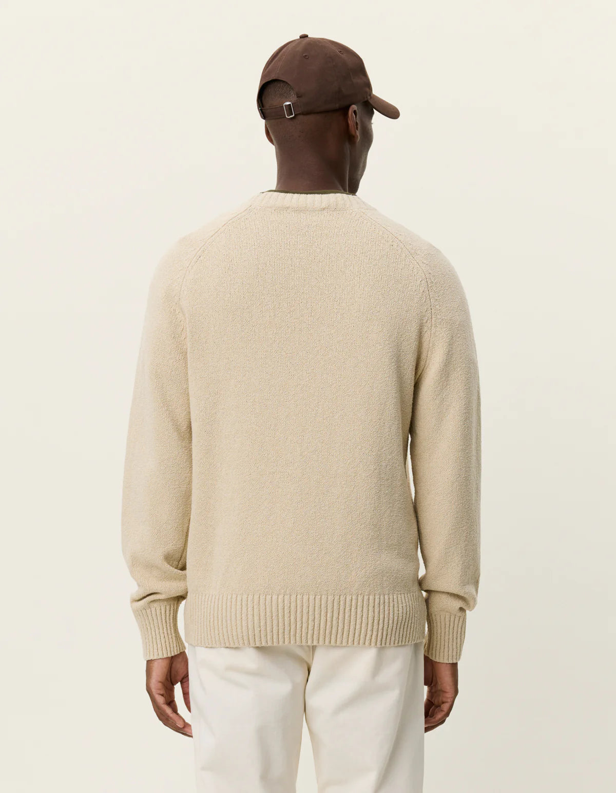 Brad Roundneck Knit - Oyster Gray White