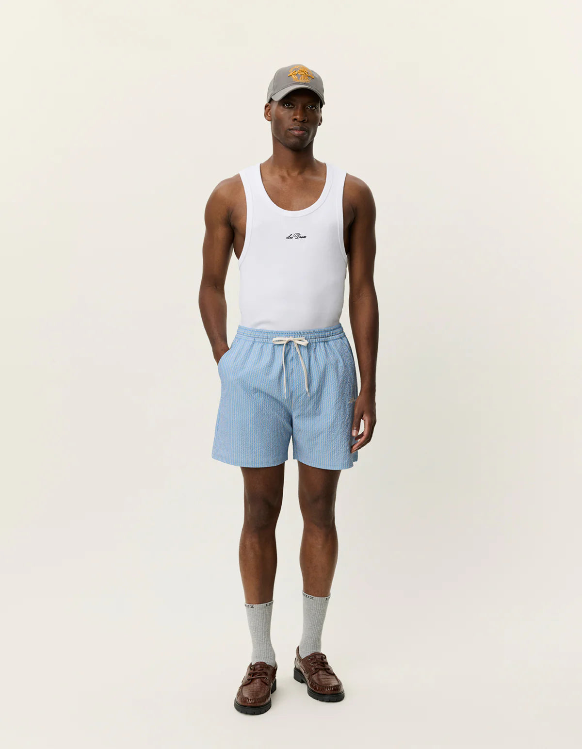 Stan Stripe Seersucker Swim Shorts - Allure