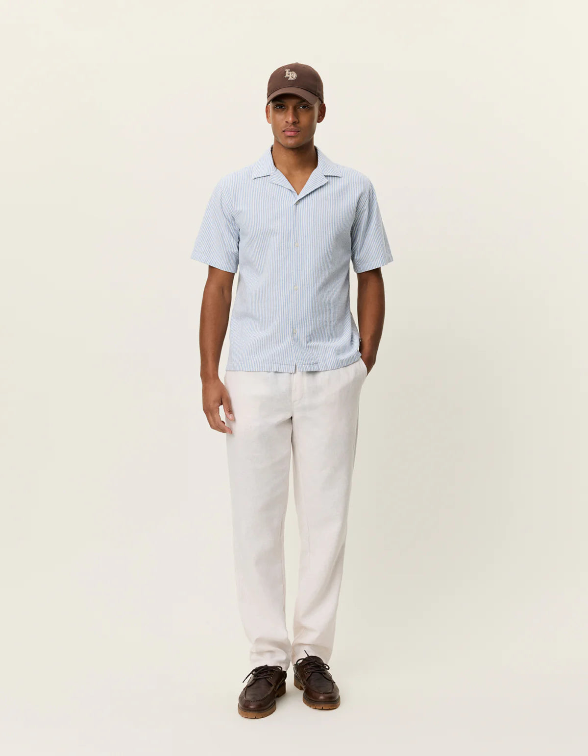 Lukas Stripe Cotton Linen SS Shirt - Allure