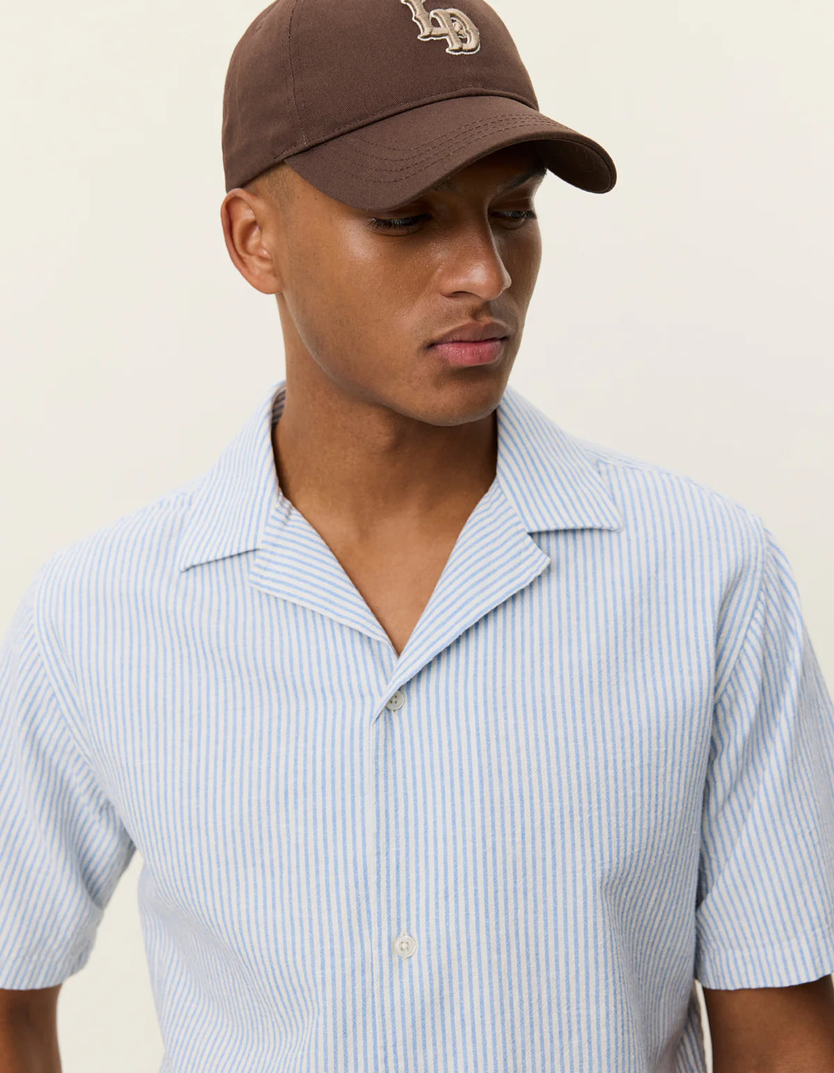 Lukas Stripe Cotton Linen SS Shirt - Allure