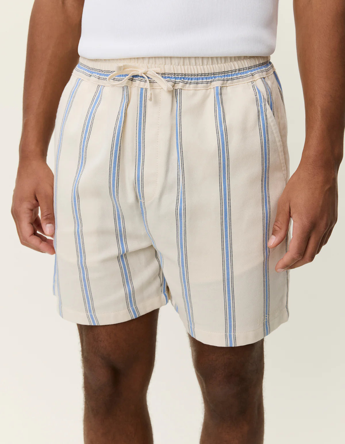 Lawson Stripe Shorts - Eggnog White