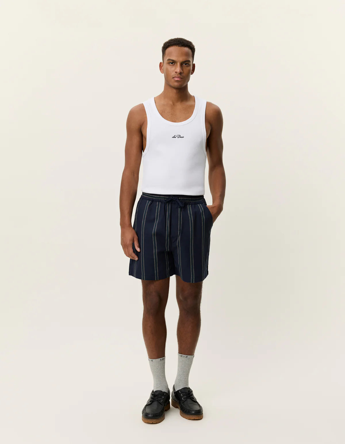 Lawson Stripe Shorts - Dark Navy
