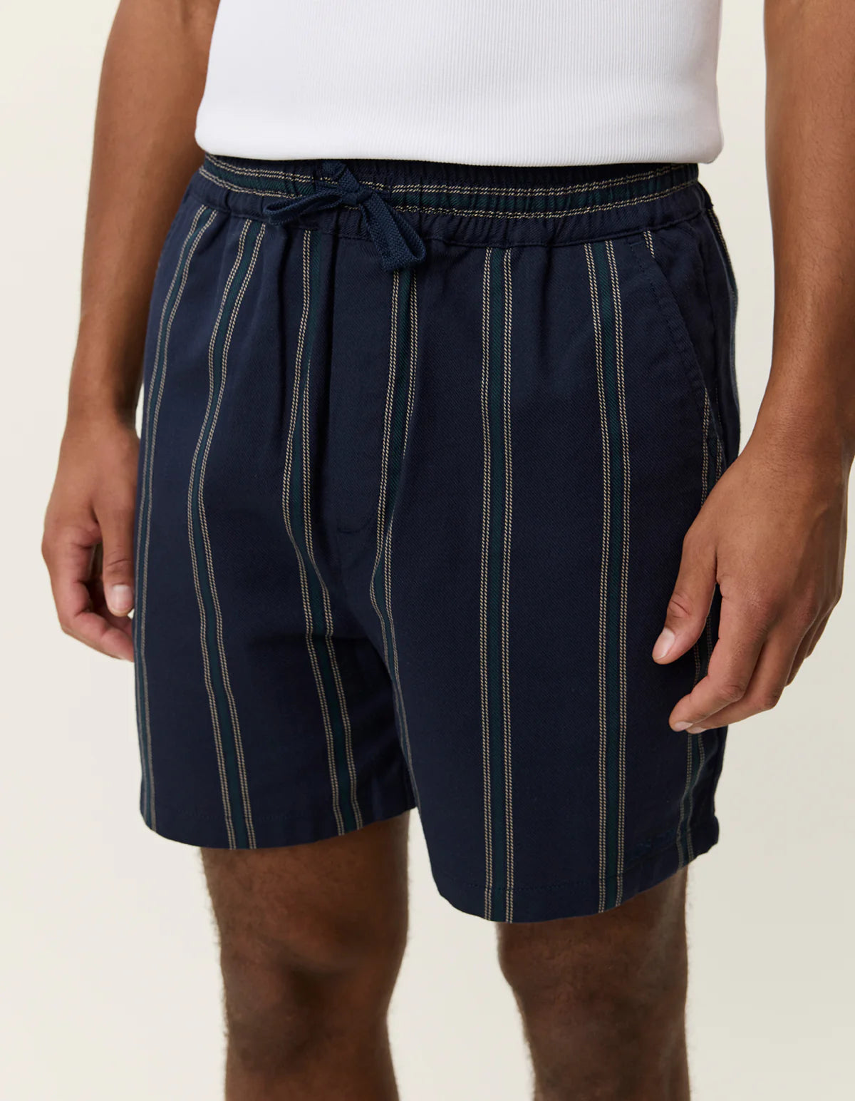 Lawson Stripe Shorts - Dark Navy