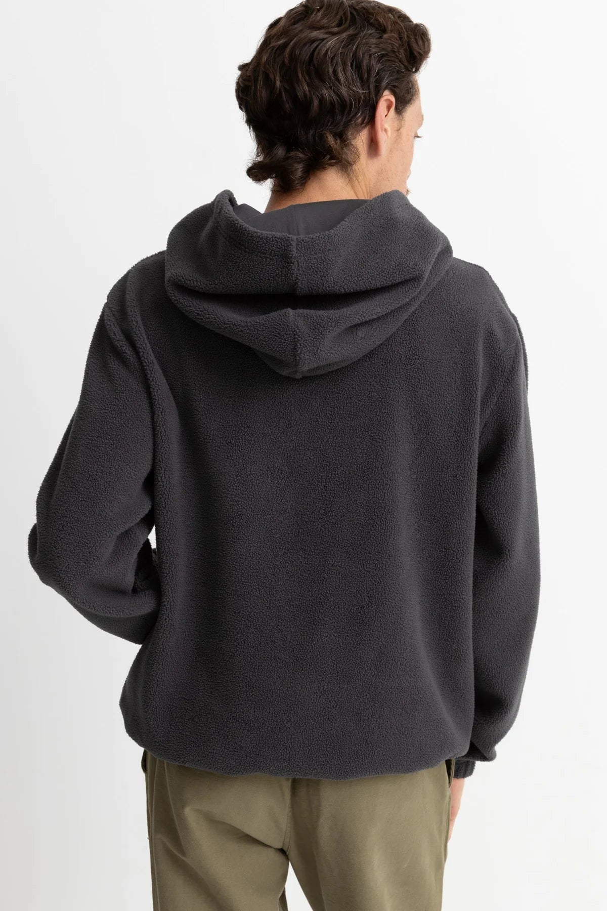 Reverse fleece hooded sweatshirt hot sale