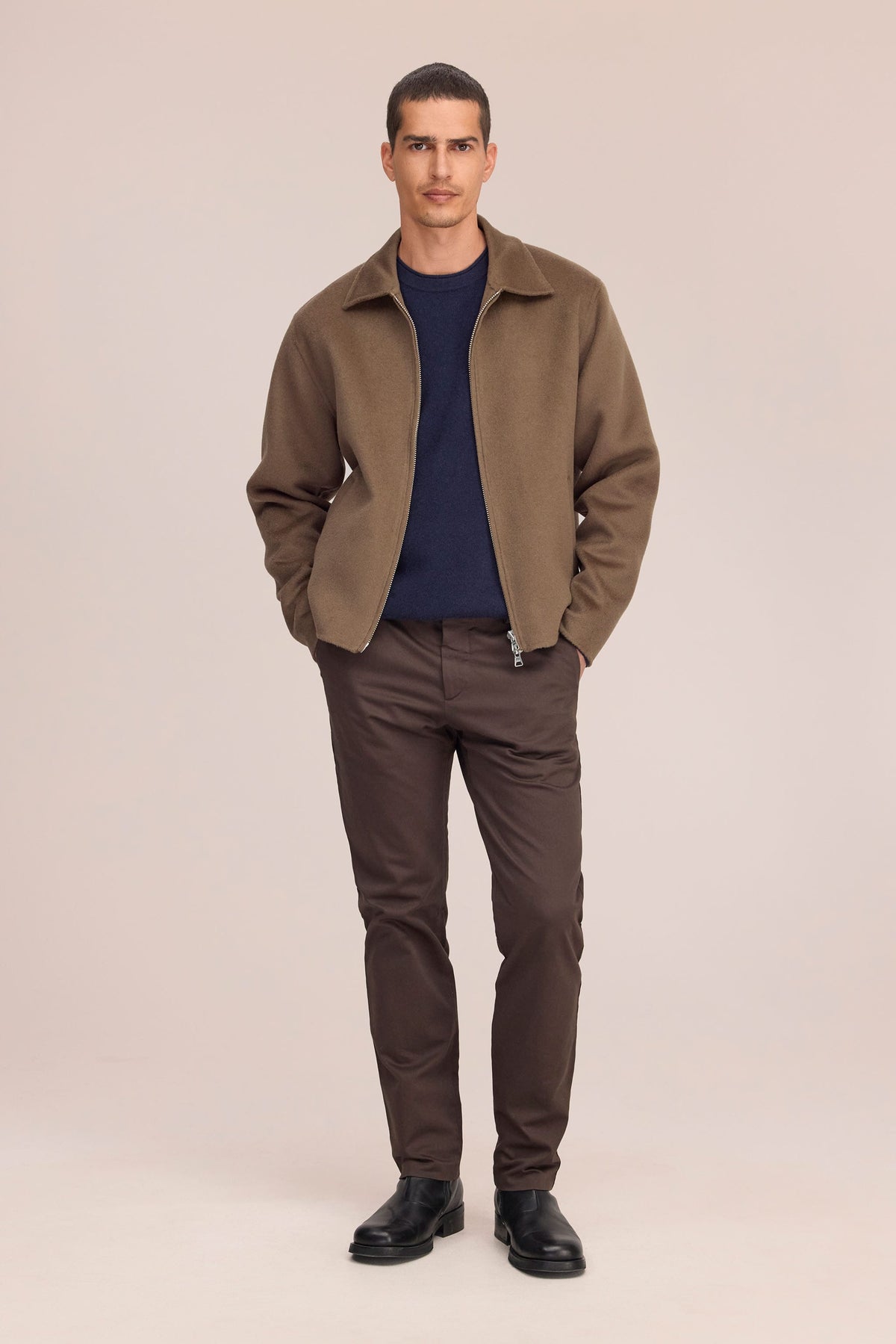 Theo - Classic Tailored Slim Fit Chino - Earthwood