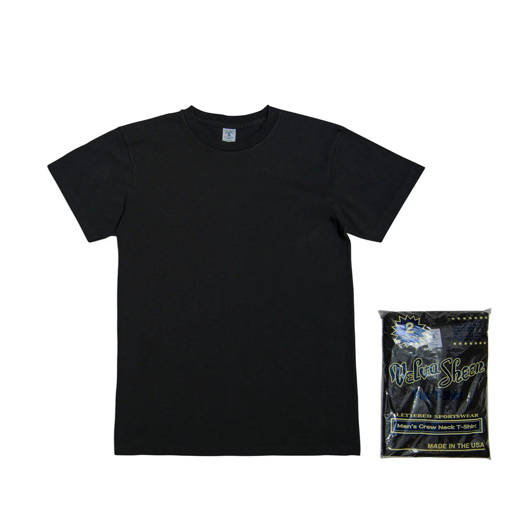 Short Sleeve Crew Neck Tee (2 Shirts Pac) - Black