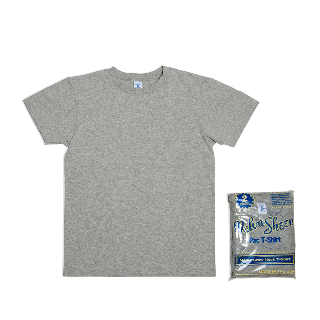 Short Sleeve Crew Neck Tee (2 Shirts Pac) / Grey