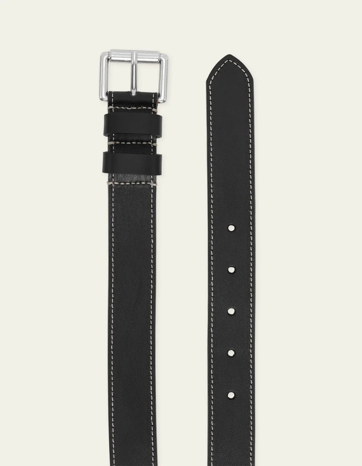 Walid Leather Belt - Black