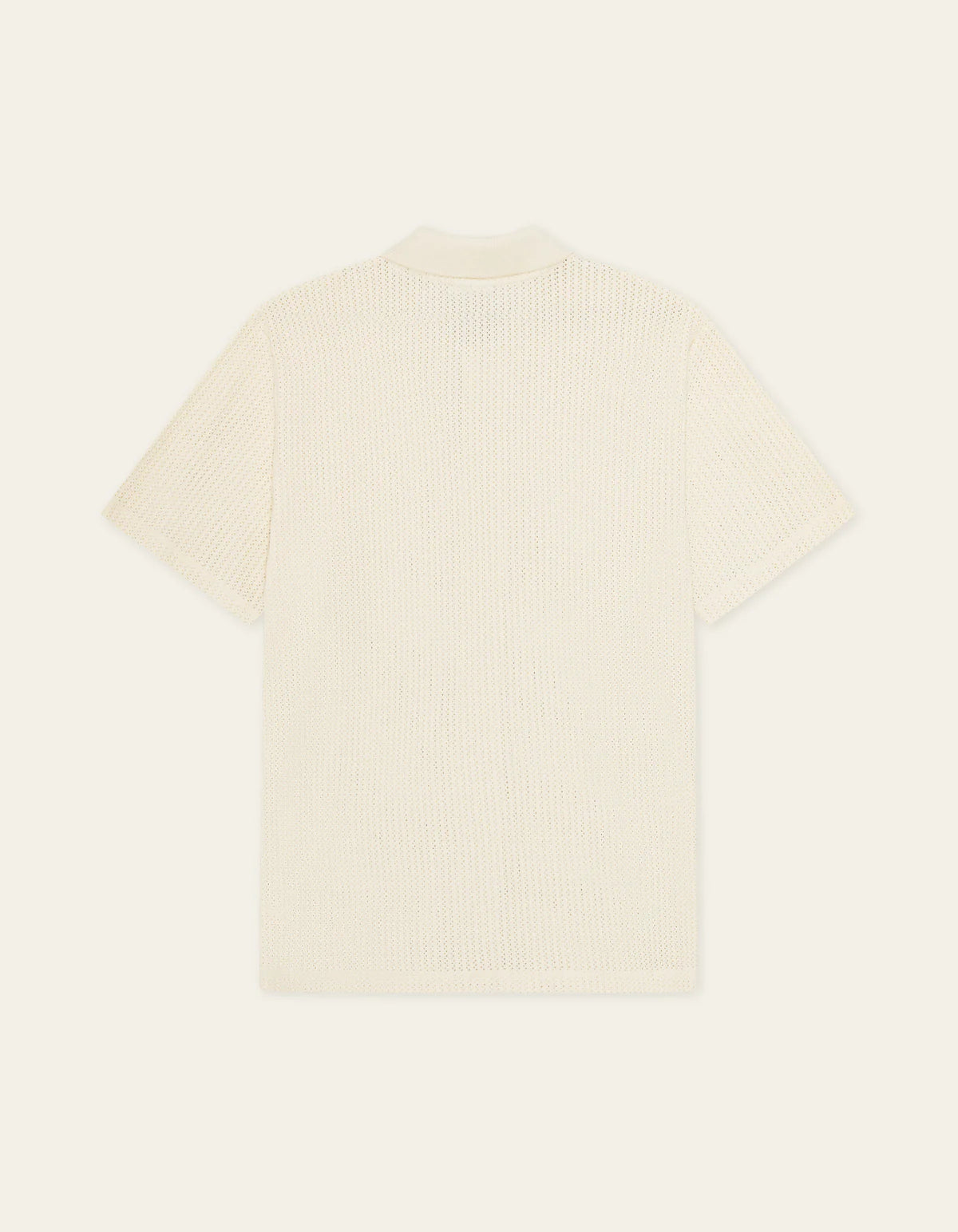 Pointelle Short Sleeve Shirt - Eggnog White