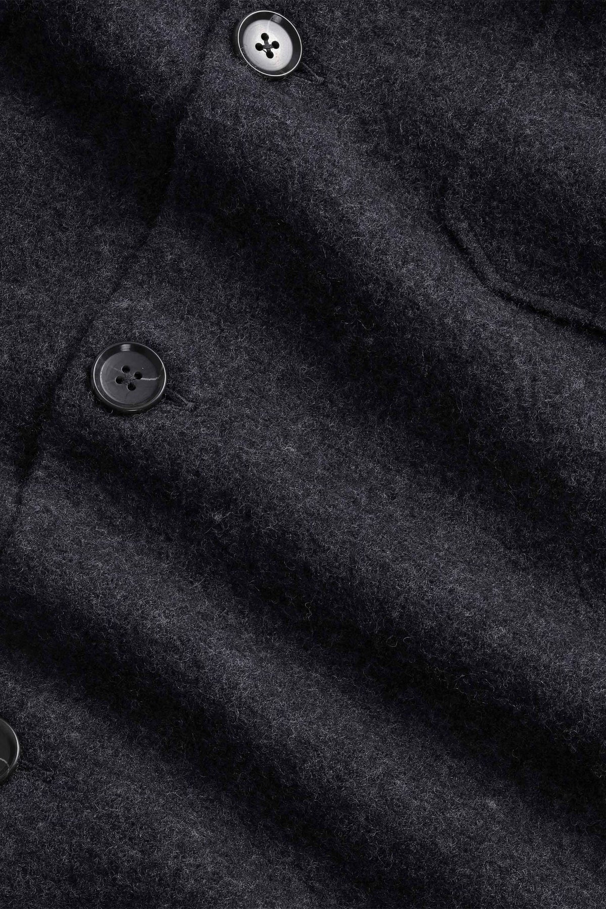 Jonas Boiled Merino Overshirt - Antracite Grey Melange