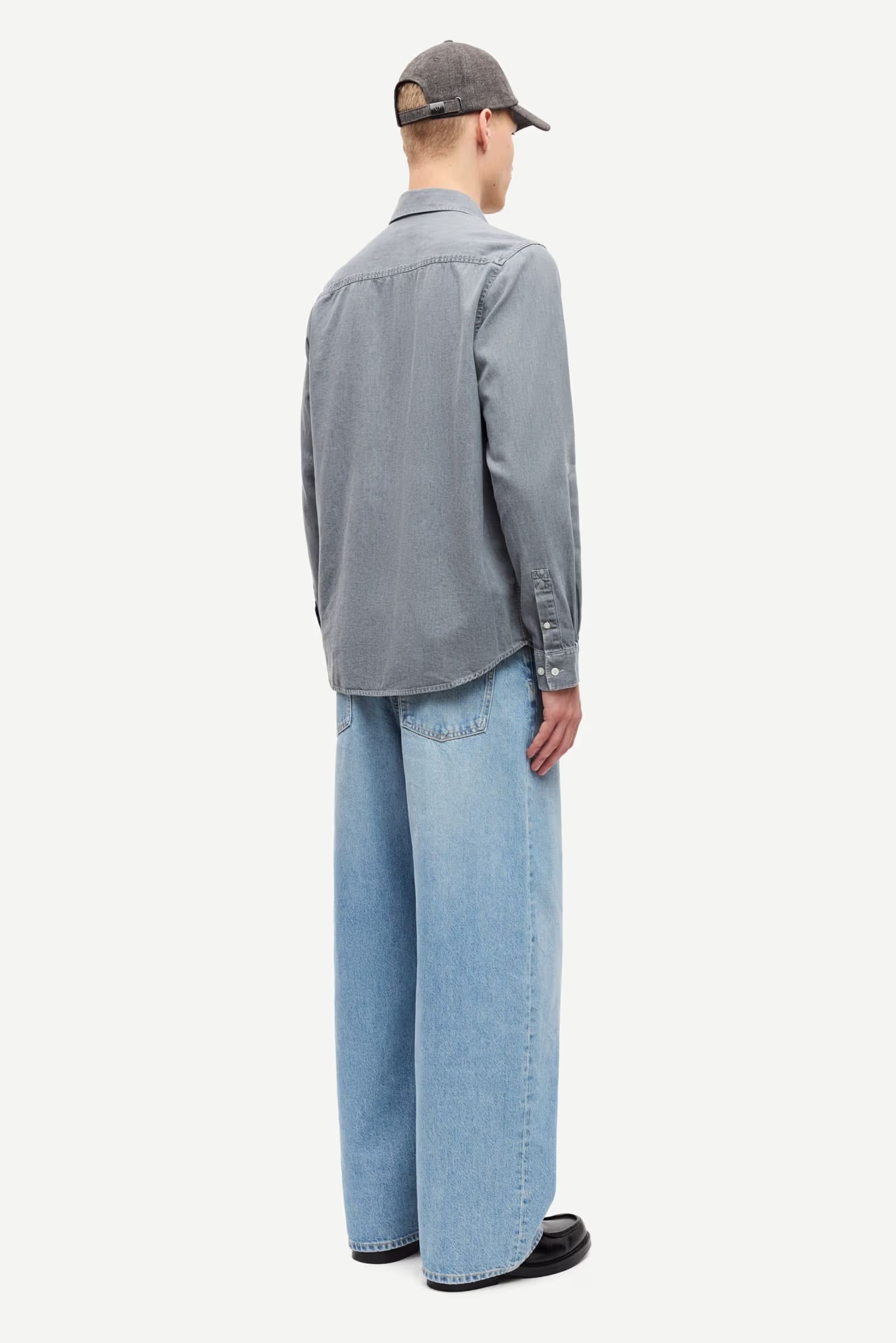 Saryan P Shirt 15248 - Light Grey Chambray