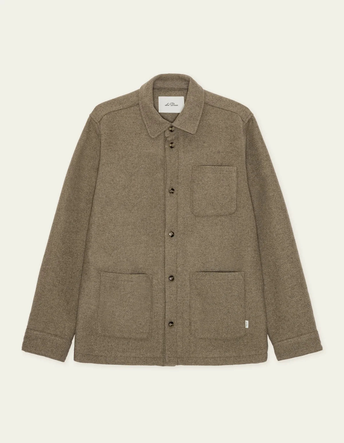 Wool Overshirt - Dark Sand Melange