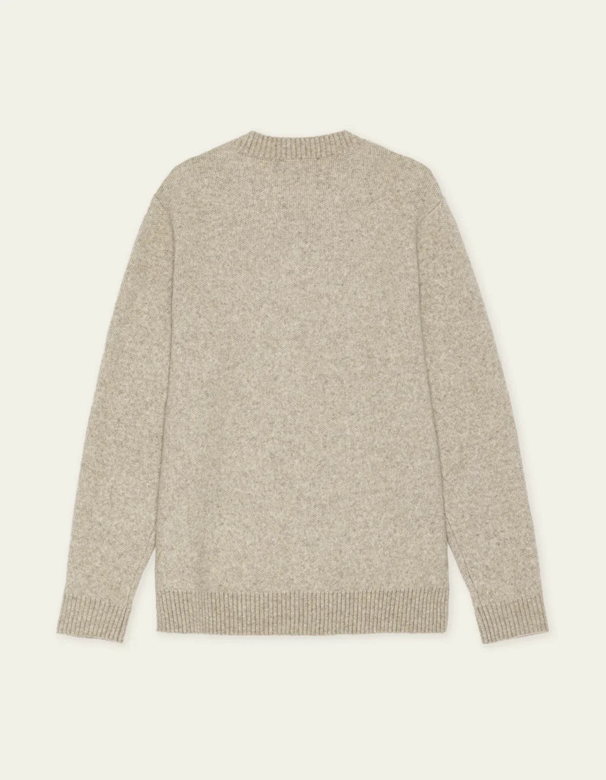 Melange V-Neck Knit - Light Sand Melange