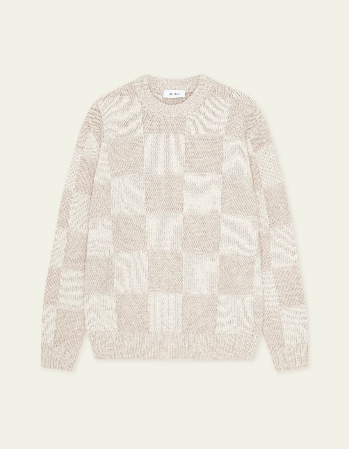 Check Knit - Eggnog White