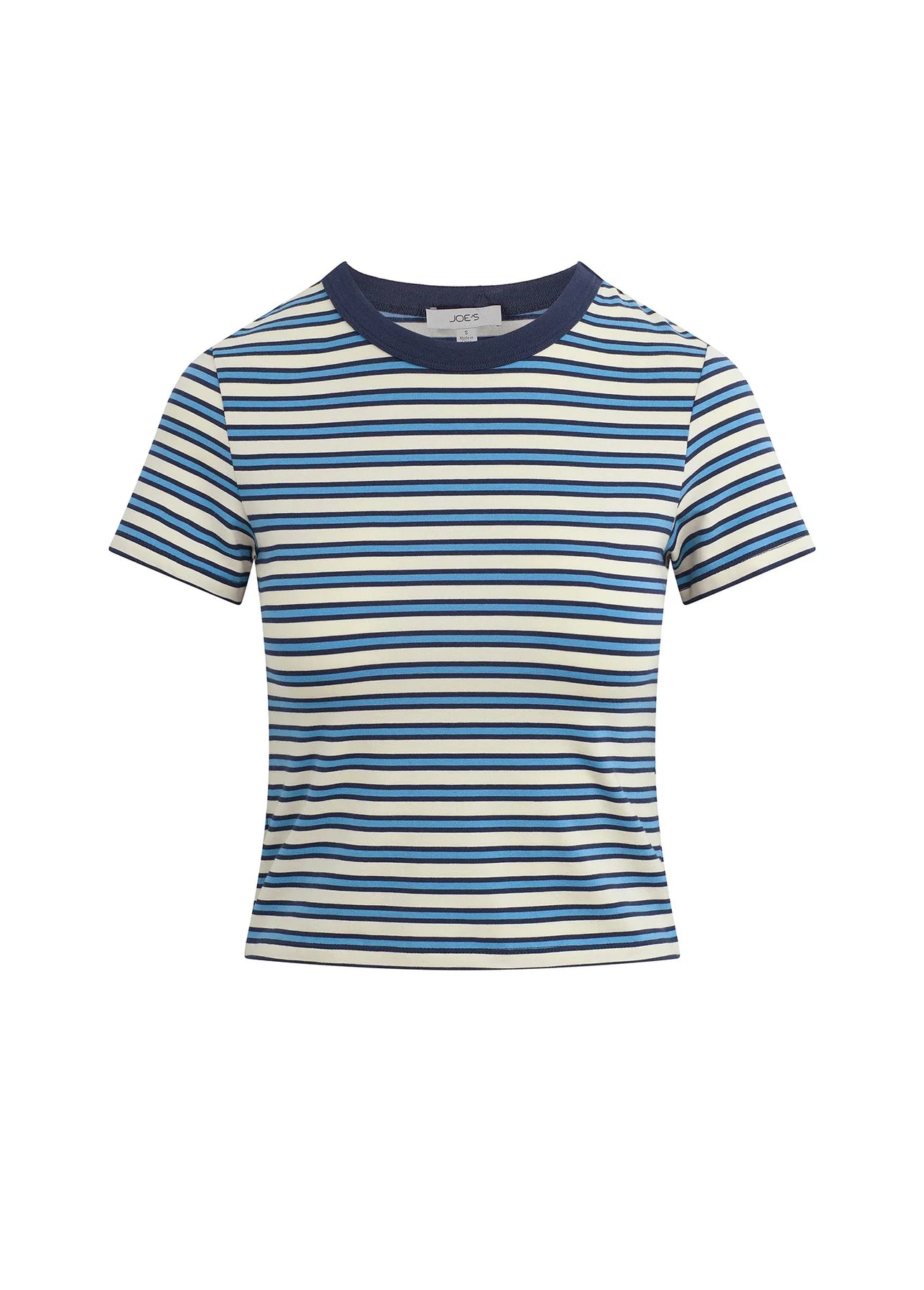 The Baby Tee - Ecru/Azure Stripe