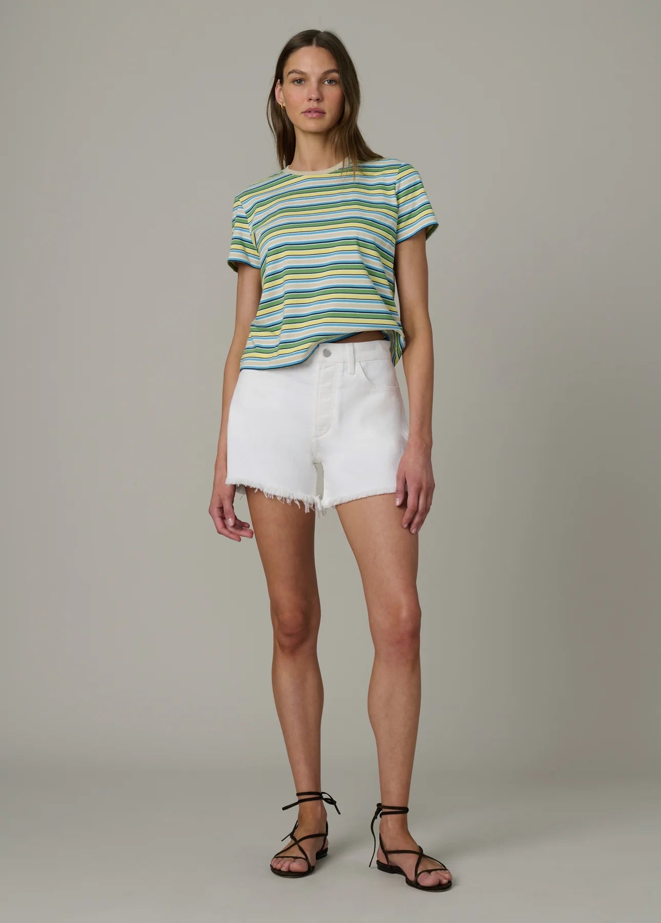 The Easy Tee - Citrus Multi Stripe