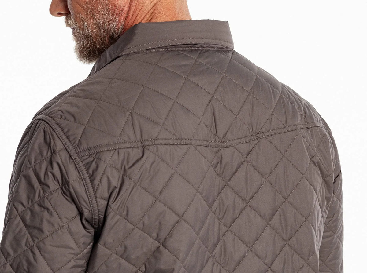 Quilted Shacket - Charcoal