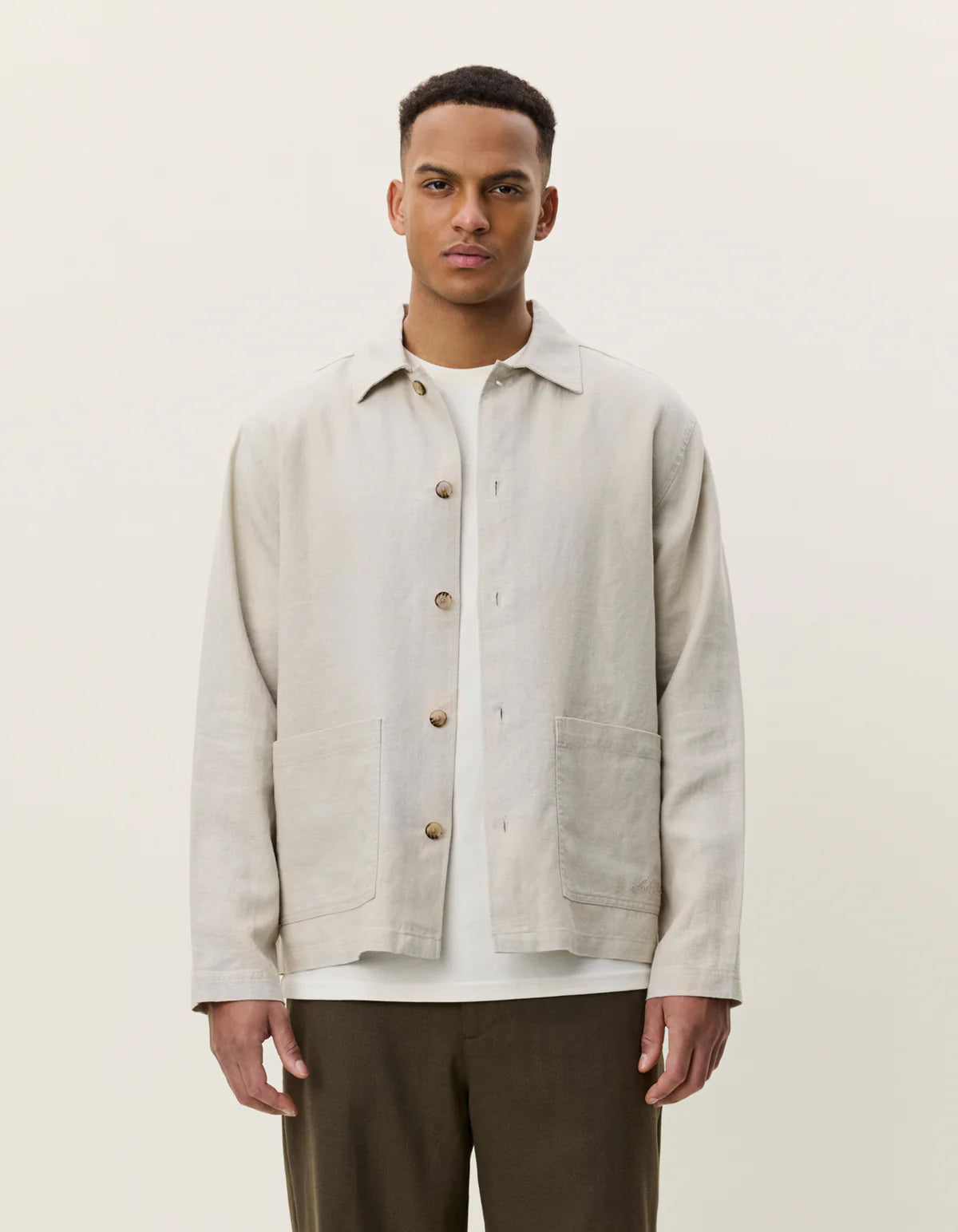 Linen Overshirt - Light Sand