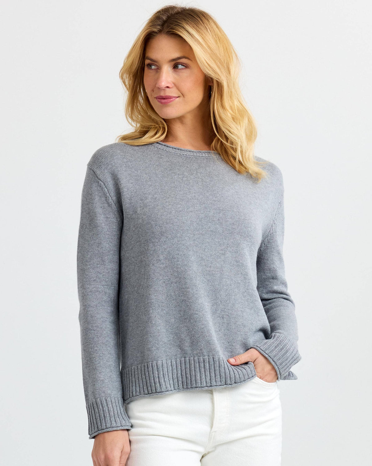 Everyday Cotton Crew - Stone