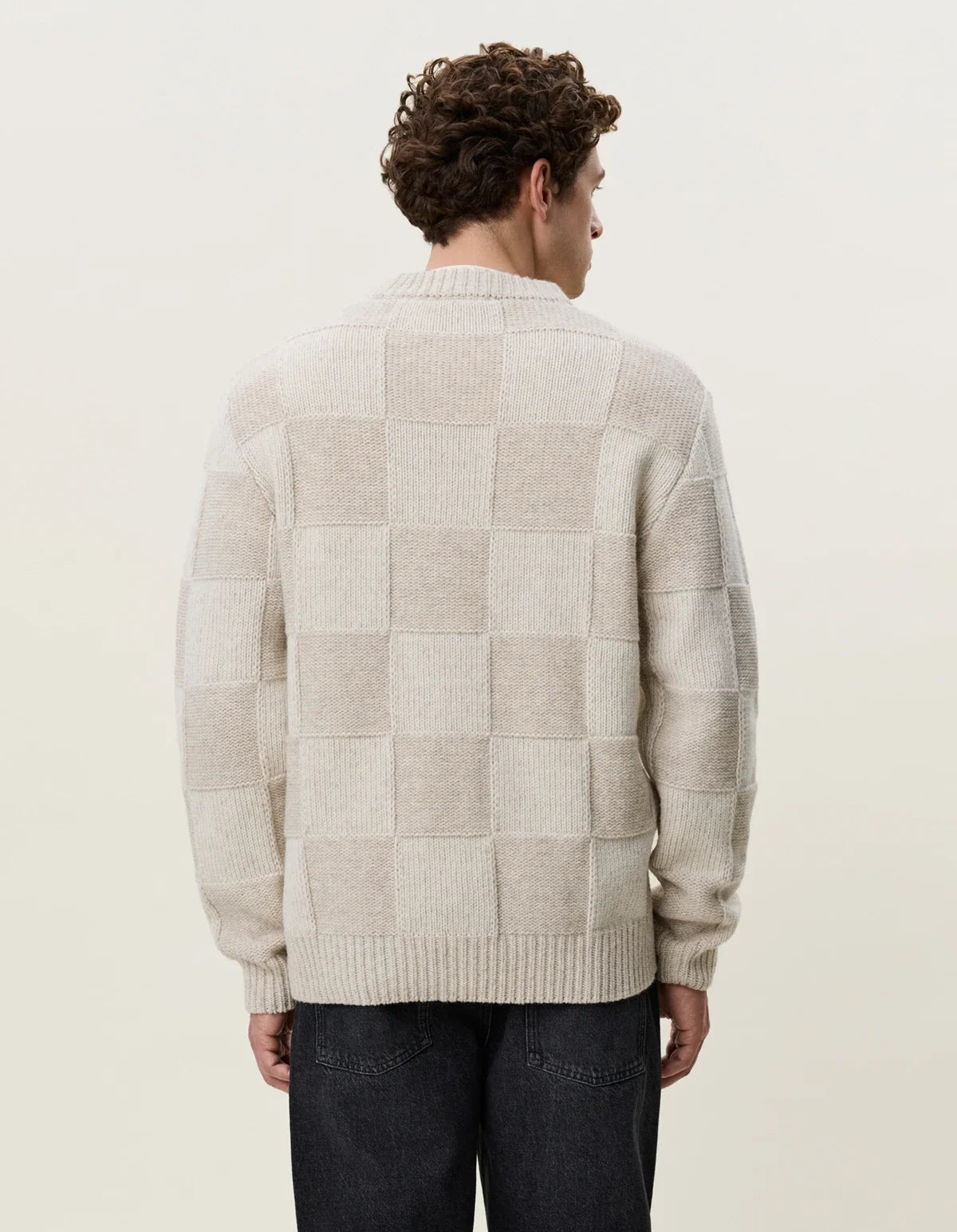 Check Knit - Eggnog White