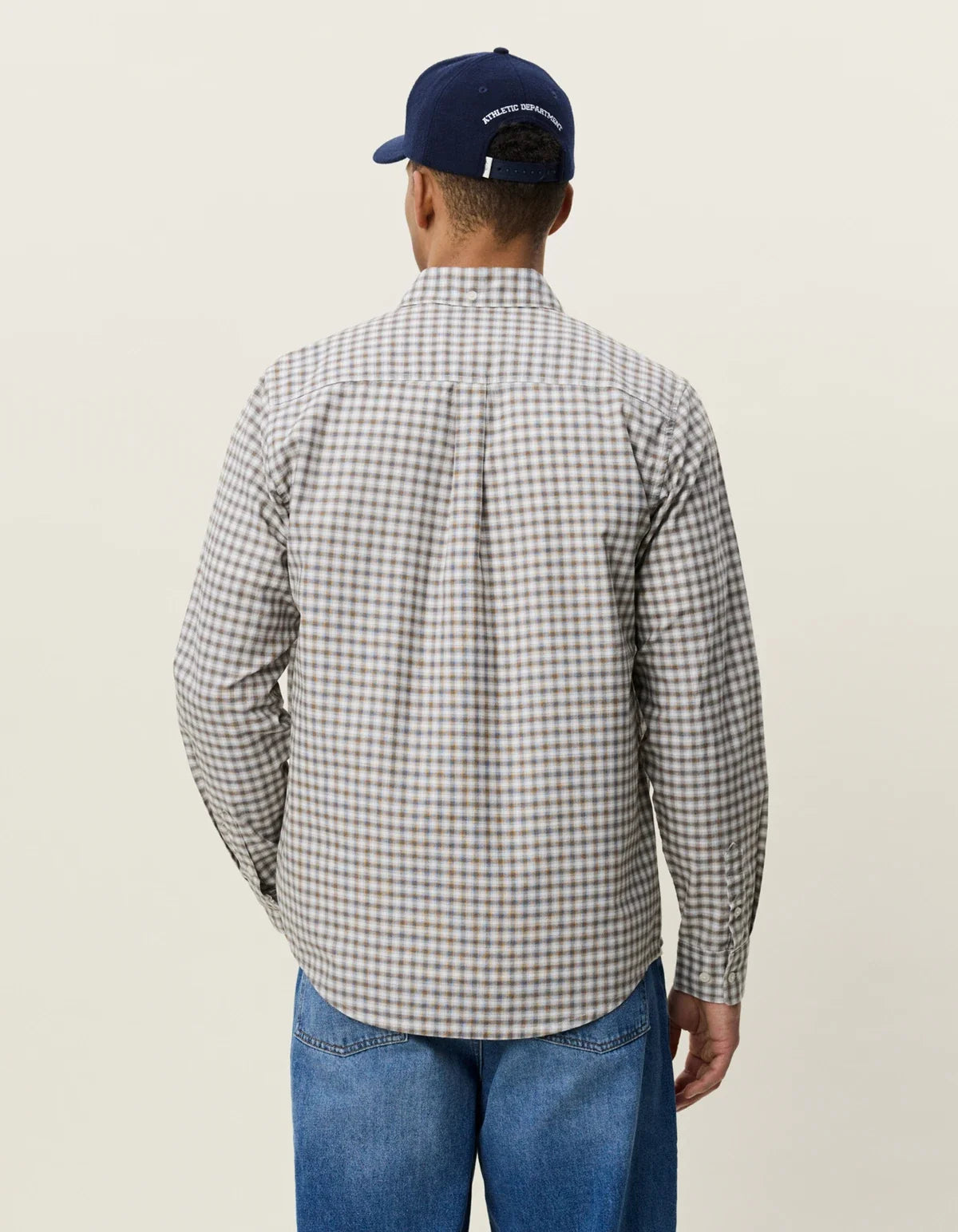 Two Tone Mini Check Shirt - Shopping Bag Brown