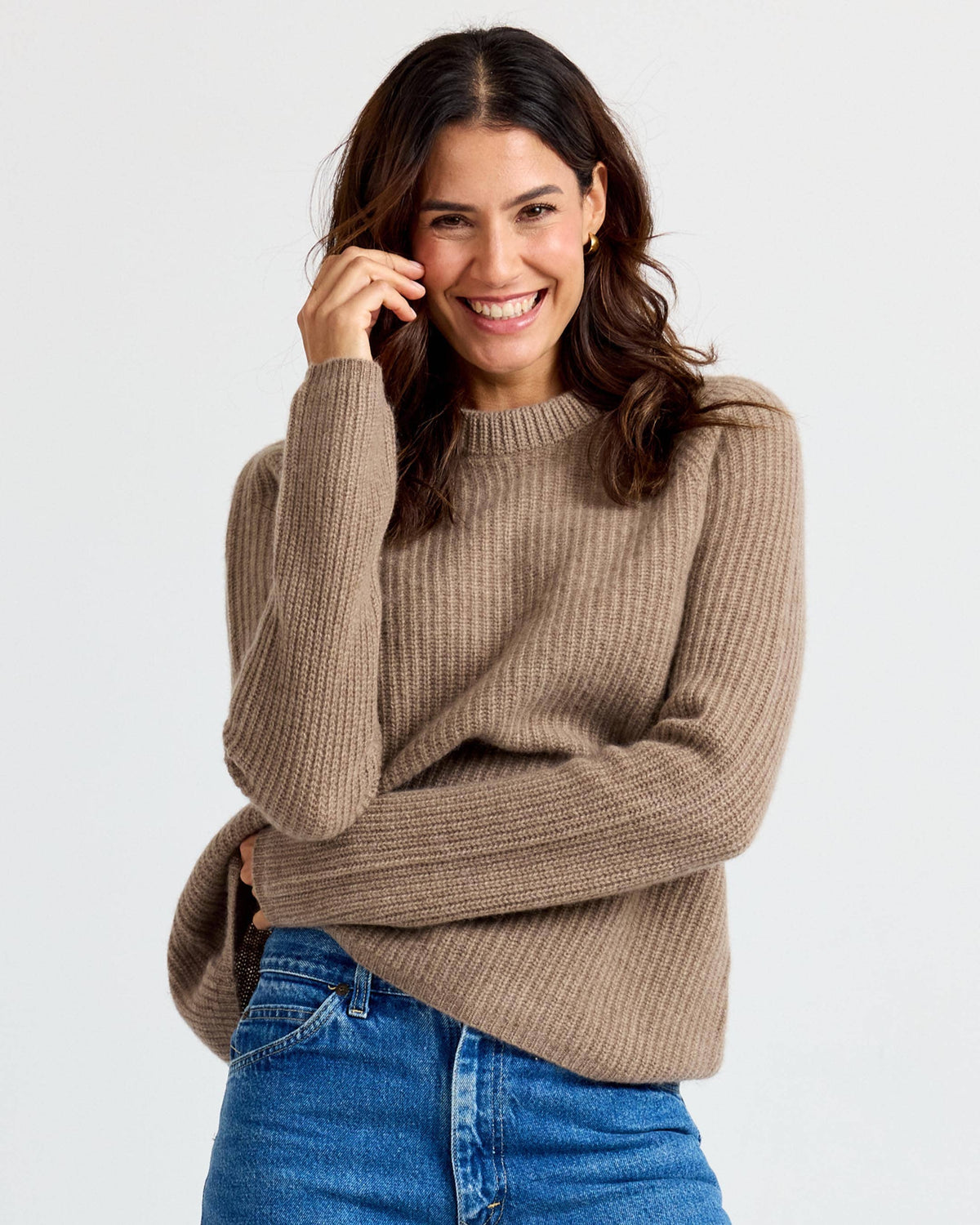 Cashmere Fisherman Crew - Driftwood