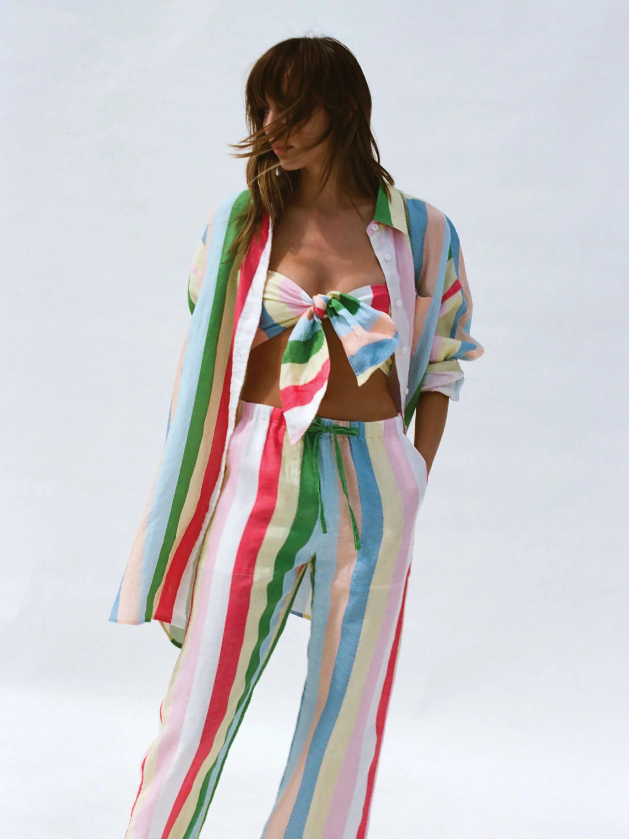 Laidback Linen Pant - Sunbeam Stripe