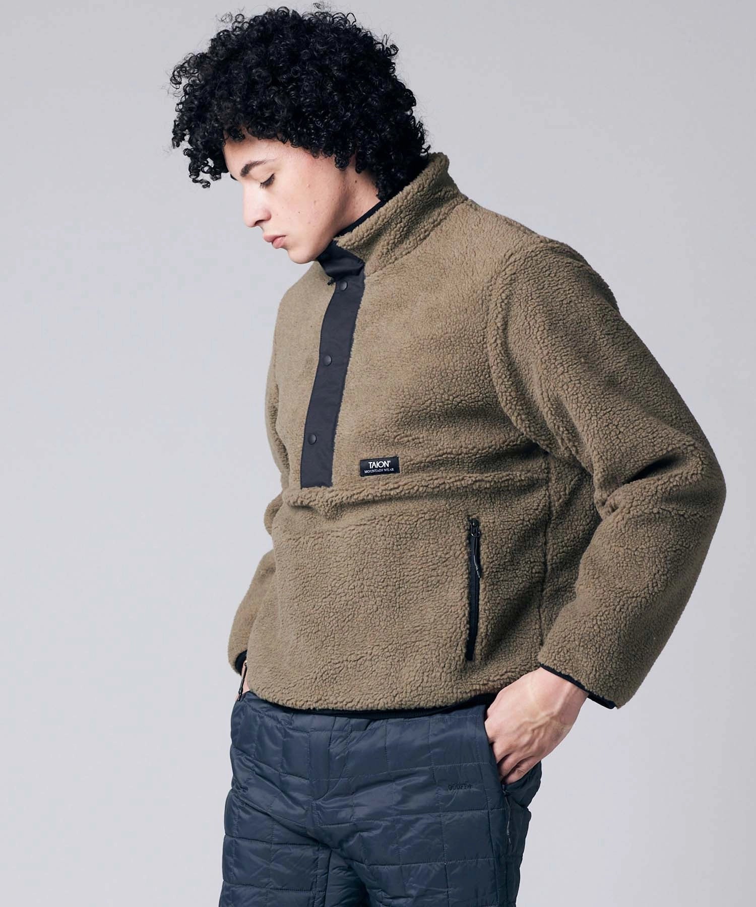 Non Down Pull Over "Boa" Hi Neck Jacket