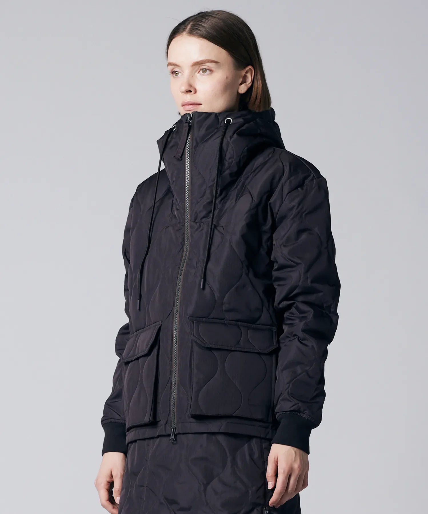 Unisex Military W-Zip Down Hoodie